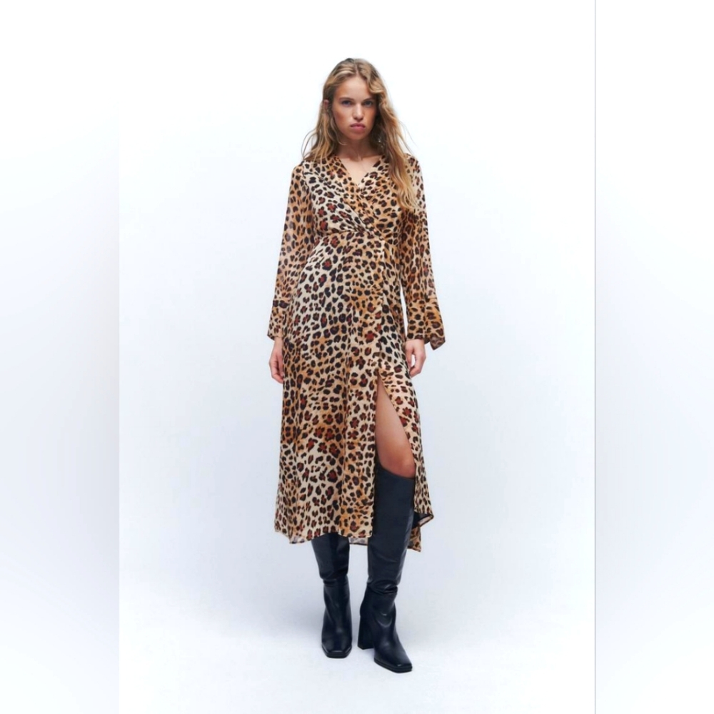 Animal Print Midi Dress